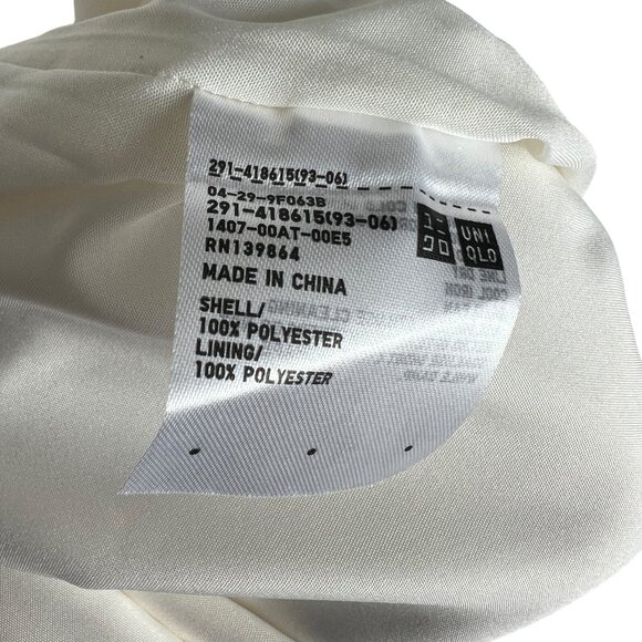 NWT Uniqlo Women's Drape Sleeveless V-Neck Mini Dress in Off White Size S - Picture 8 of 12